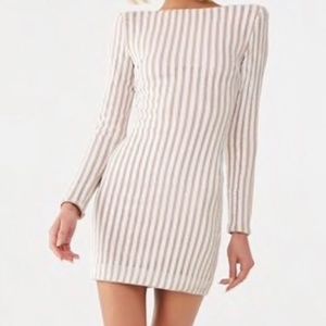 Forever 21 long sleeve white sequin dress